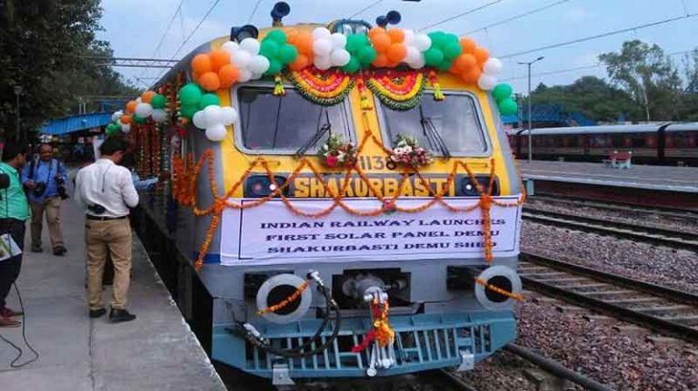 India Luncurkan Kereta Bertenaga Panel Surya