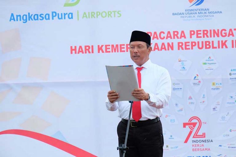 Gelar HUT Ke-72 RI di Palu, Angkasa Pura I Serahkan Bantuan Rp1,6 Miliar