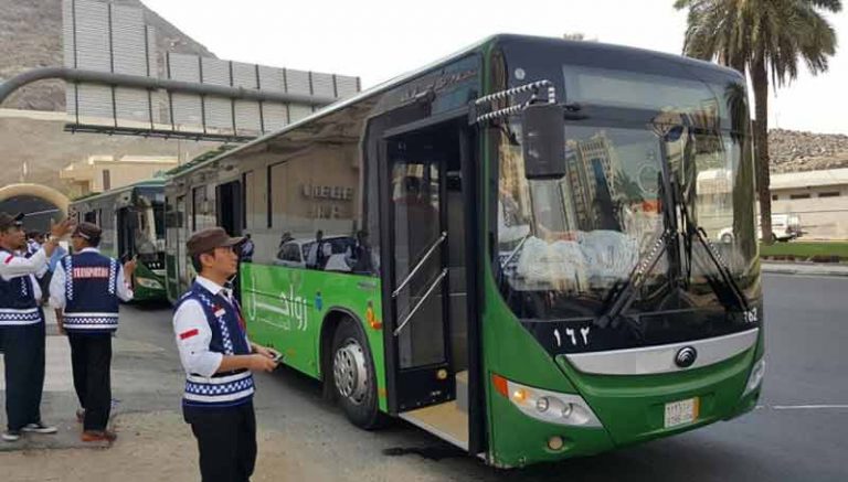 Bus Shalawat, Angkutan Gratis Istimewa Untuk Jamaah Haji Indonesia