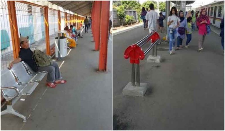Bangku “Jemuran Handuk” di Stasiun Komuter, Tak Ramah Bagi Lansia dan Kaum Difabel