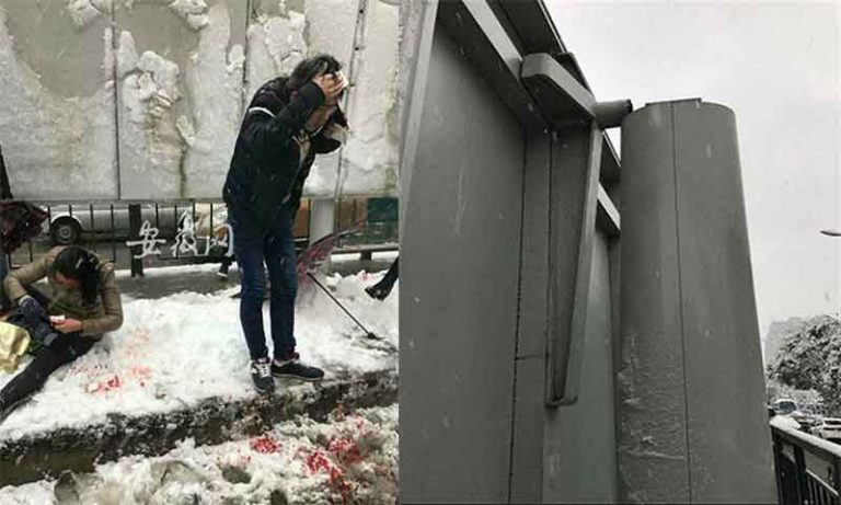 Diterjang Badai Salju, Halte Bus di Cina Ambruk Tewaskan Calon Penumpang