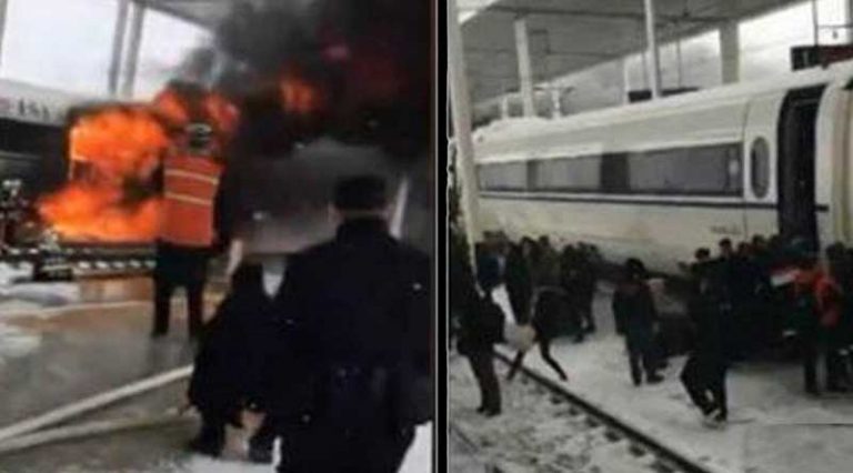 Alami Masalah Kelistrikan, Kereta Cepat di Cina Terbakar Hebat!