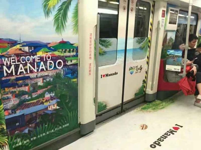 “I Love Manado” Ramaikan Interior MRT di Guangzhou dan Shanghai