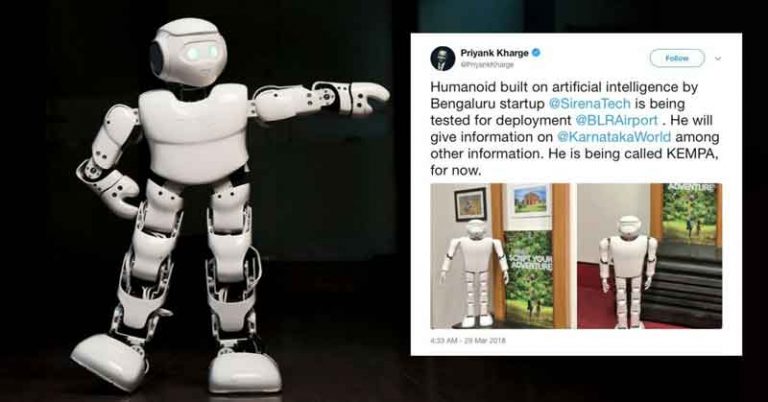 “Kempa,” Robot Humanoid Khas India Hadir di Bandara Bengaluru