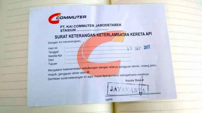 Terlambat Karena Gangguan KRL? Jangan Lupa Minta Surat Keterangan Terlambat dari Petugas!