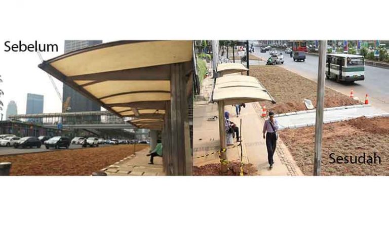 Halte di Jalan Sudirman Tertutup Rumput, Warga Ramai di Media Sosial, Ini Kata Gubernur DKI
