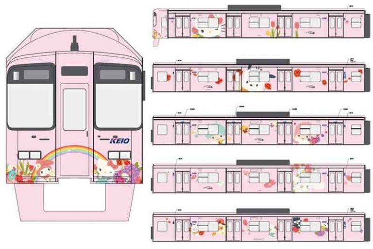 Tujuan Hello Kitty Land, Kereta di Tokyo Dibalut Livery dan Interior Hello Kitty