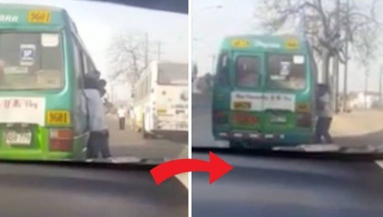 Dasar Apes! Pencuri Ini Malah Terseret Bus dan Dipolisikan