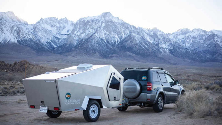 Polydrop, Teardrop Trailer “Kotak-Kotak” yang Tawarkan Kenyamanan Ruang Pribadi Portable