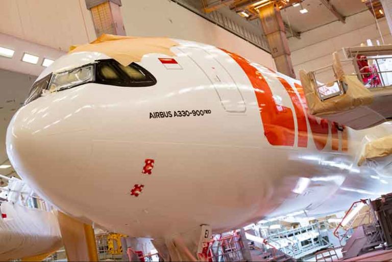 Airbus A330-900NEO Lion Air Kini Masuki Tahapan Pengecatan di Toulouse