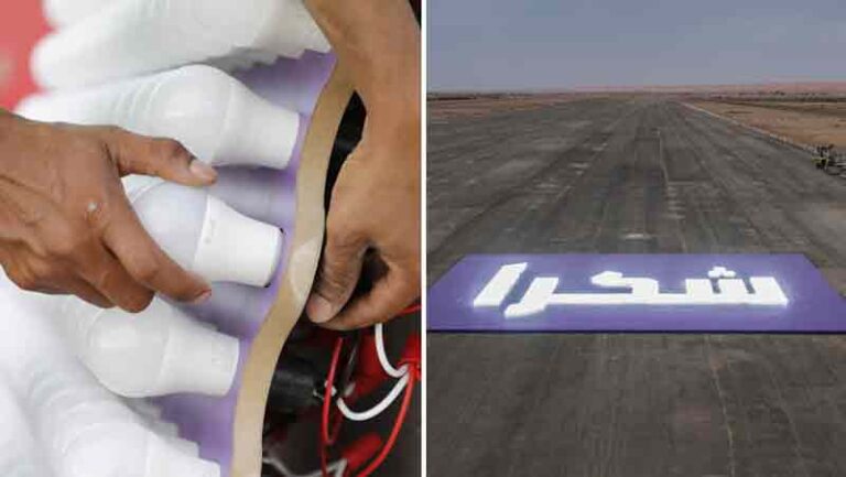 8.015 Bohlam LED Maskapai Flyadeal Bertuliskan “Shukran” Sukses Pecahkan Rekor Dunia