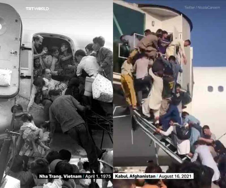 [Foto-foto] Kekacauan di Bandara Kabul Sampai Ada yang Tewas Terlindas Pesawat
