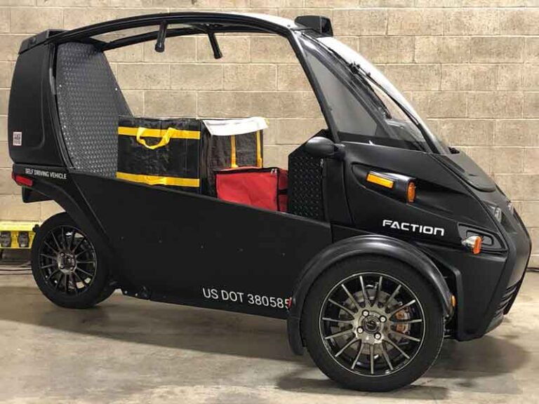 Arcimoto Gandeng Faction Technology Operasikan Pod Roda Tiga untuk Kirim Barang
