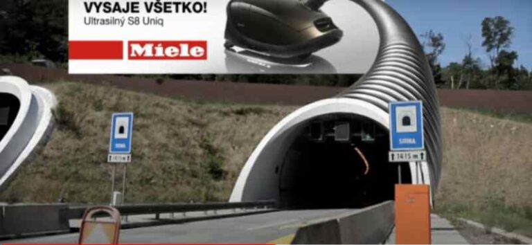Ide Kreatif, Perusahaan Alat Rumah Tangga Ubah Pintu Masuk Terowongan dengan Ilusi Iklan “Vacuum Cleaner”