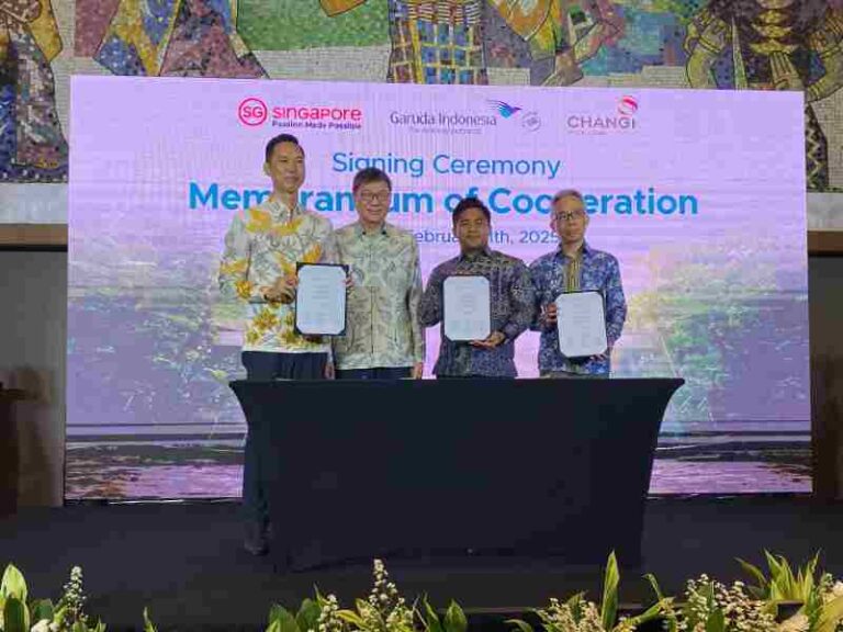 Genjot Kunjungan Wisata, Singapore Tourism Board, Garuda Indonesia dan Changi Airport Group Jalin Kemitraan Strategis